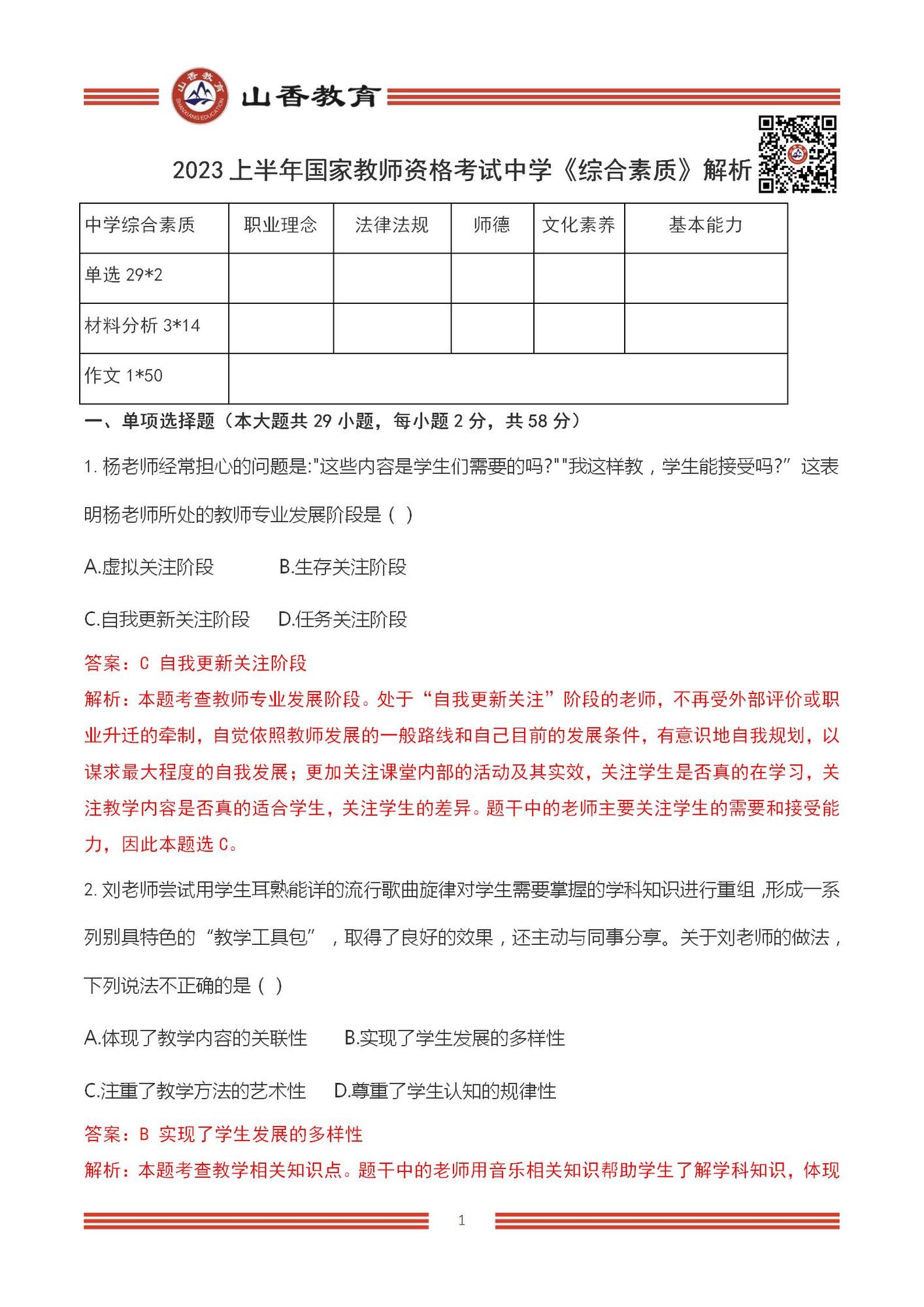 2023上半年國(guó)家教師資格考試中學(xué)《綜合素質(zhì)》解析_01.jpg